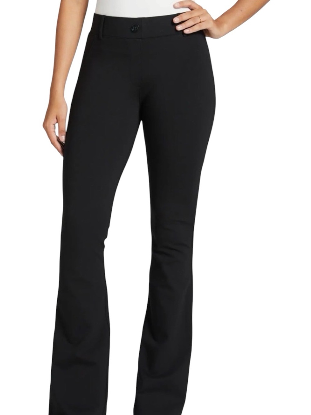 BETABRAND Black Stretch Flare Pants Size Medium PETITE -- OFFICE / CAREER